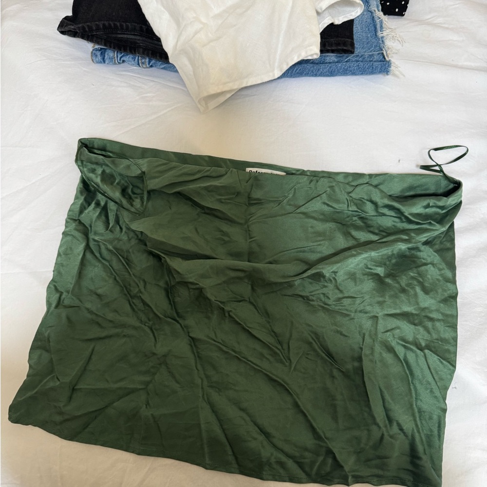 Reformation Green Spritz Top